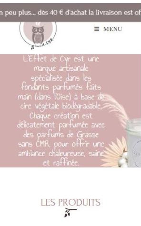 Version mobile de la boutique L'Effet de Cyr