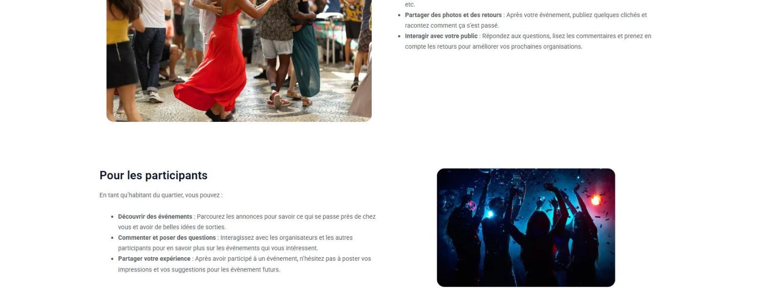 Section Pour les participants du site Le Forum