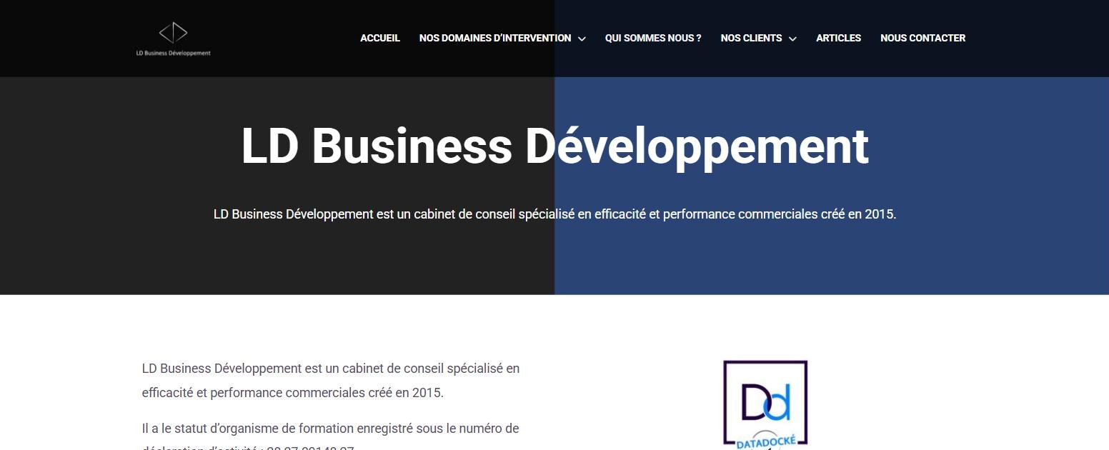 Page Qui sommes-nous du site LD Business Développement
