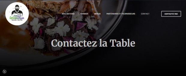 Page Contact du site La Table de l'Enchanteur