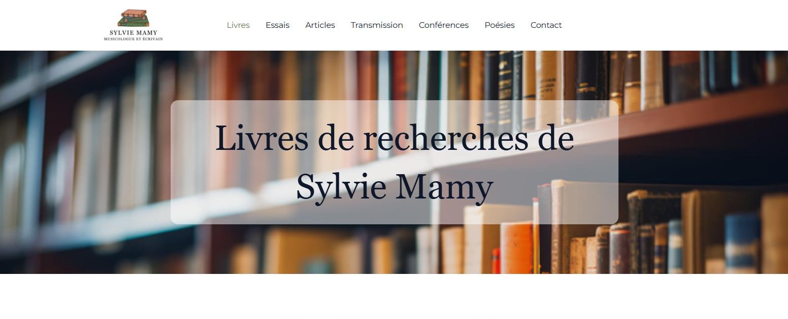 Page Livres du site de Sylvie Mamy
