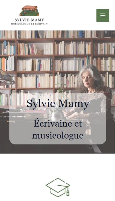Version mobile du site de Sylvie Mamy