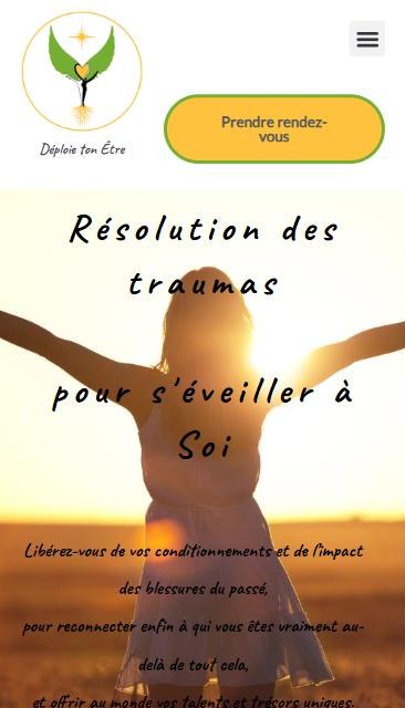 Version mobile du site Déploie ton Être